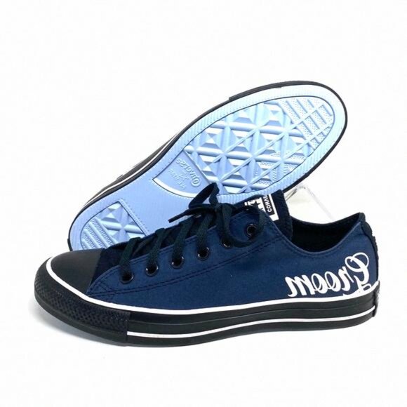 Converse Ctas Low Top Wedding Blue Canvas 171213C-BLBUWT Custom Size Women's - Picture 5 of 10